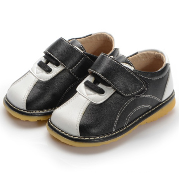 Black White Hook & Loop Baby Toddler Shoes Boy